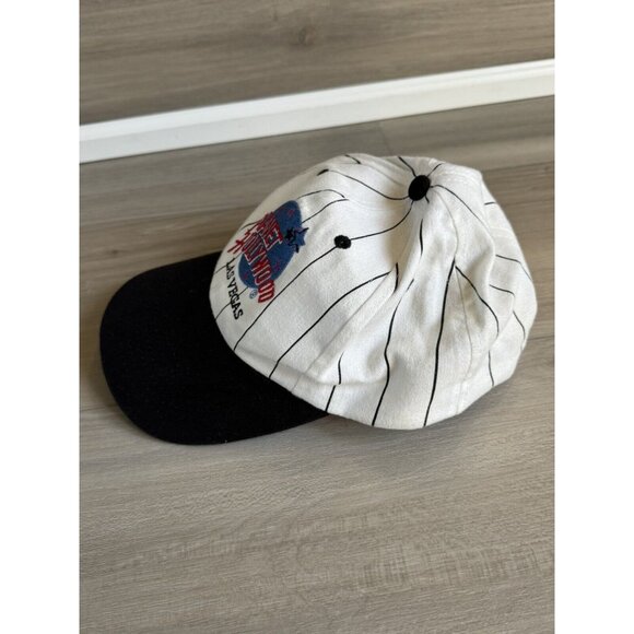 Vintage 90s Planet Hollywood Las Vegas Casino Promo Pinstripe Snapback‎ Hat - Picture 3 of 8